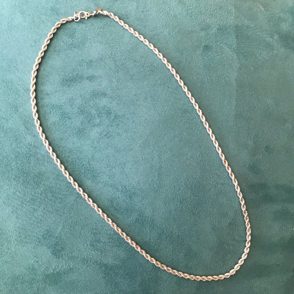 Monet 20” Silver Tone Rope Chain Necklace